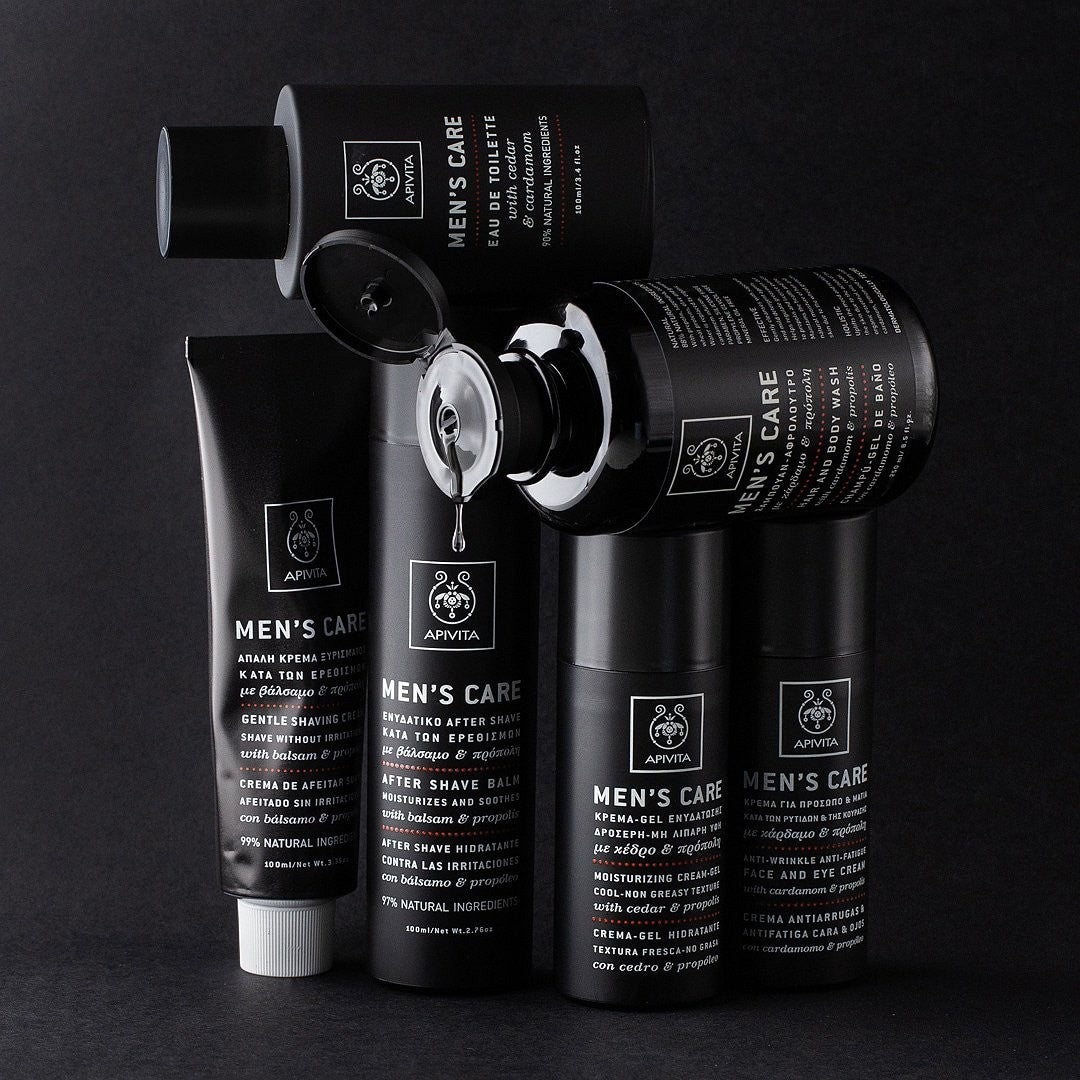 Apivita Promo Men’s Care Σετ Ανδρικής Περιποίησης με Κρέμα Προσώπου & Ματιών, 50ml, Gel Καθαρισμού για Πρόσωπο & Μάτια, 50ml & Δώρο Σαμπουάν – Αφρόλουτρο, 250ml, 1σετ
