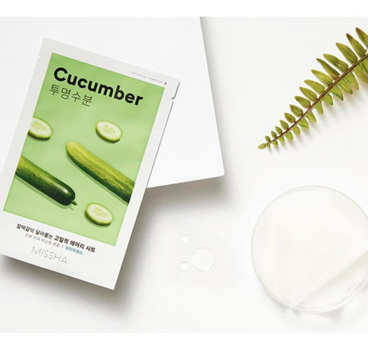 Missha Airy Fit Sheet Mask Cucumber – Μάσκα Προσώπου με Αγγούρι (19g)