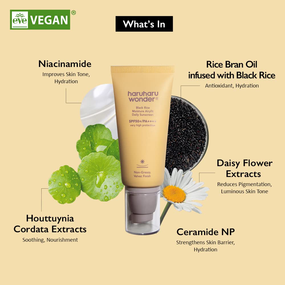 Haruharu Wonder Black Rice Moisture Airyfit Daily Sunscreen SPF50+ PA++++