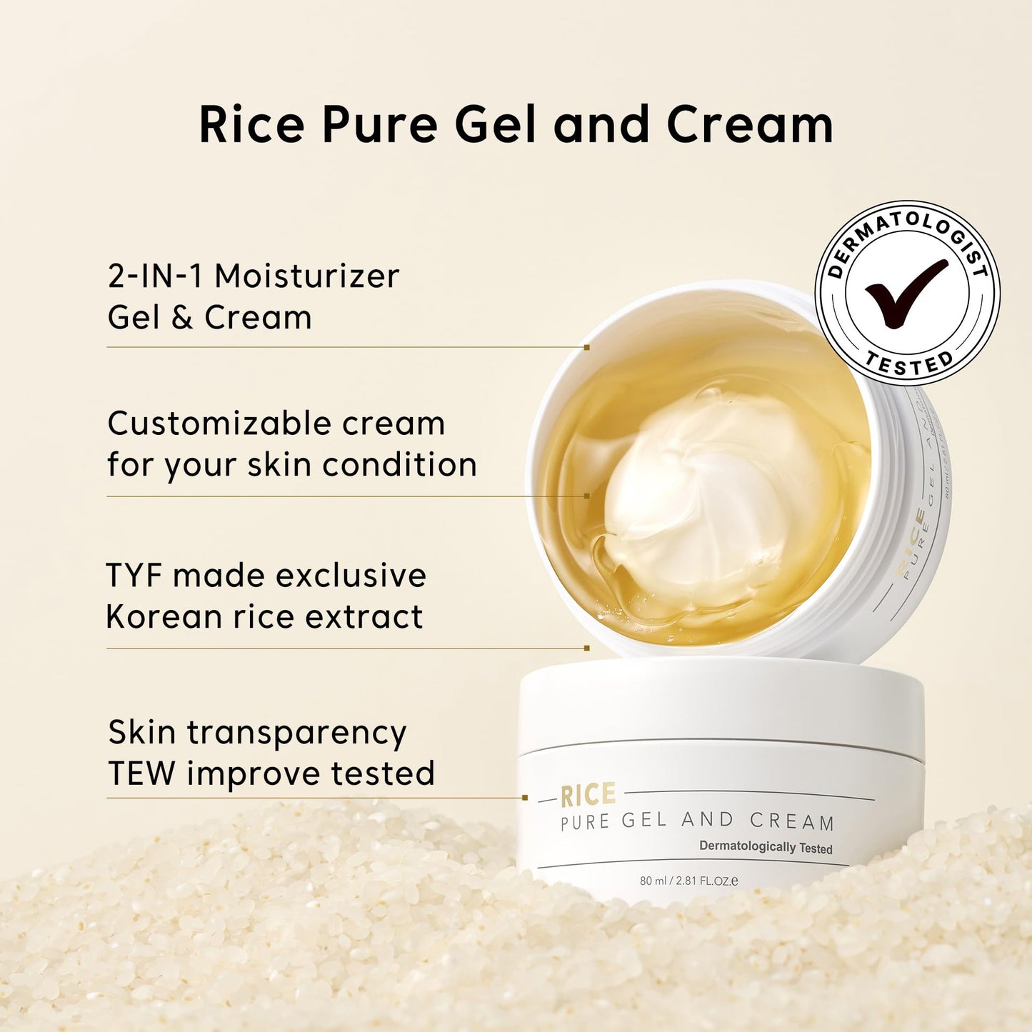 Thank You Farmer – Rice Pure Gel and Cream Θρεπτική Κρέμα Προσώπου με Εκχύλισμα Ρυζιού | 80ml
