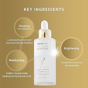 Thank You Farmer Rice Pure Cream Ενυδατική Κρέμα Προσώπου με Νιασιναμίδη & Ρύζι 50ml