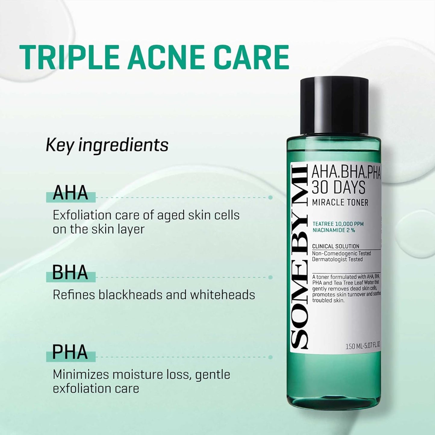 Some By Mi - AHA-BHA-PHA 30 Days Miracle Toner 150ml – Τόνερ Απολέπισης & Καθαρισμού για Ορατά Καθαρότερη Επιδερμίδα