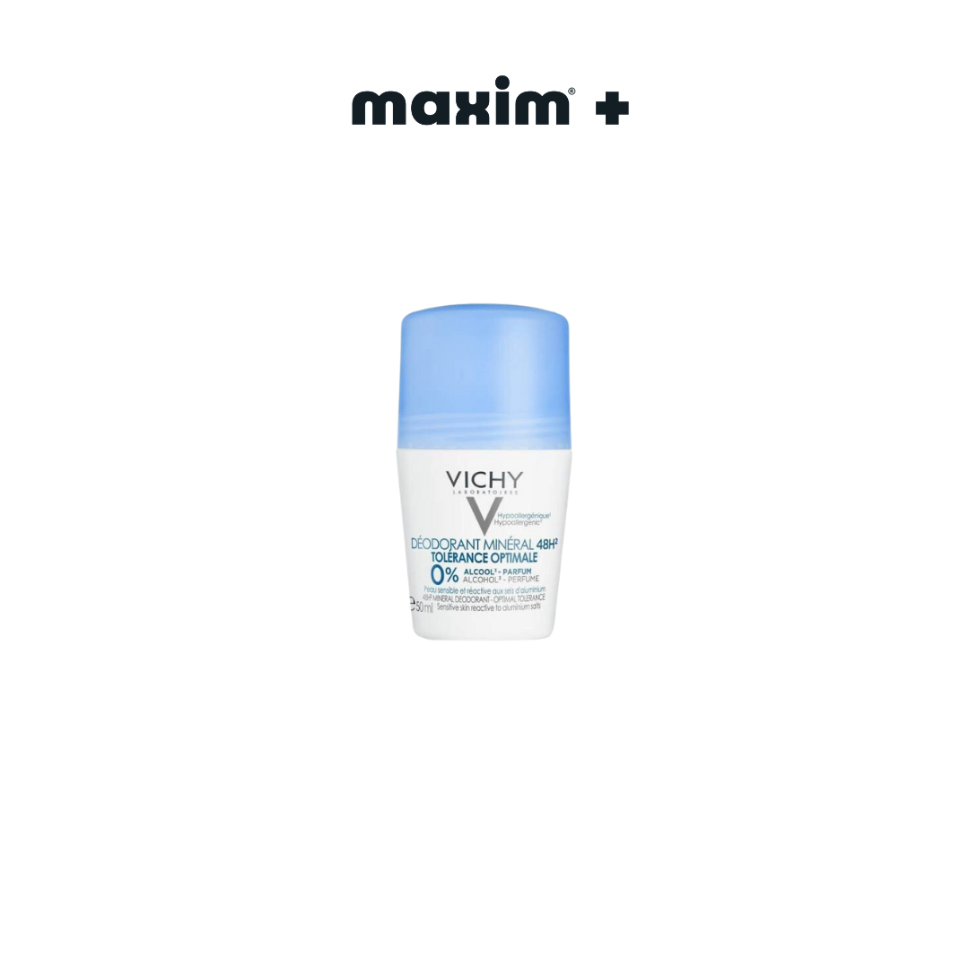 Vichy Deodorant 48H Mineral Roll-On, Αποσμητικό για Ευαίσθητα Δέρματα χωρίς Άλατα Αλουμινίου 50ml