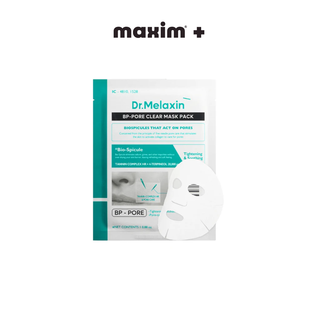 Dr. Melaxin  BP Pore Clear Facial Mask - Μάσκα με Μικροβελόνες & Νιασιναμίδη για βαθύ καθαρισμό Μάσκα Προσώπου, 25 g