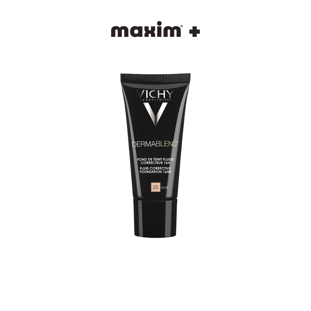 Vichy Dermablend Fluid Make Up 25 - Nude Διορθωτικό Make-Up Υψηλής Κάλυψης έως 16hrs, 30ml