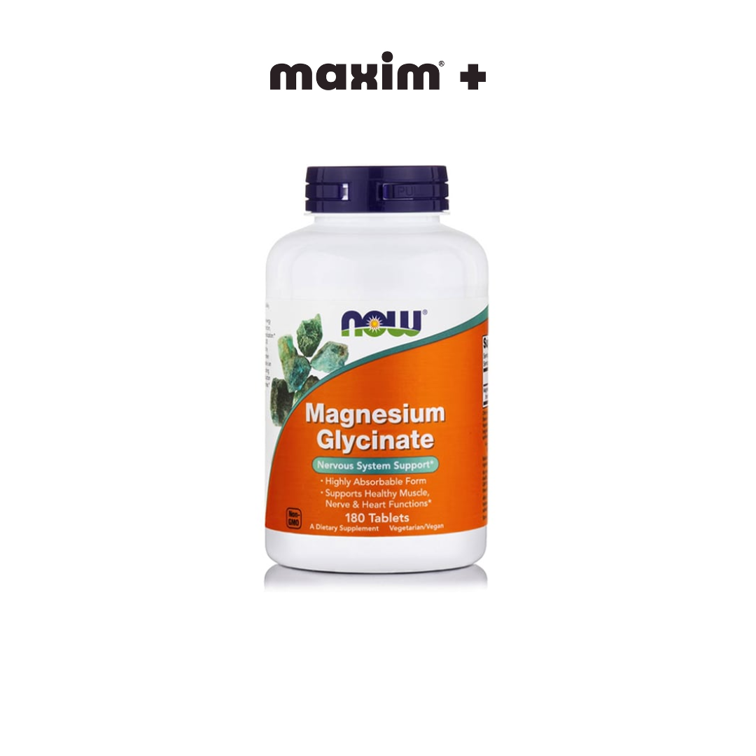 Now Foods Magnesium Glycinate Nervous System Support, 180tabs