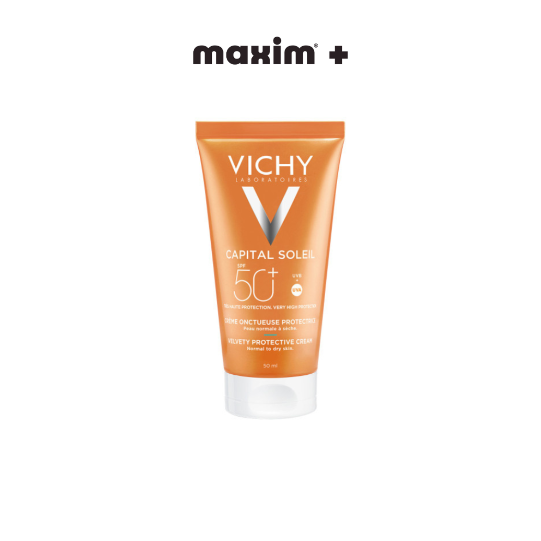 Vichy Capital Soleil SPF50+ Velvety Protective Cream Αντηλιακό Προσώπου για Βελούδινη Επιδερμίδα, 50ml