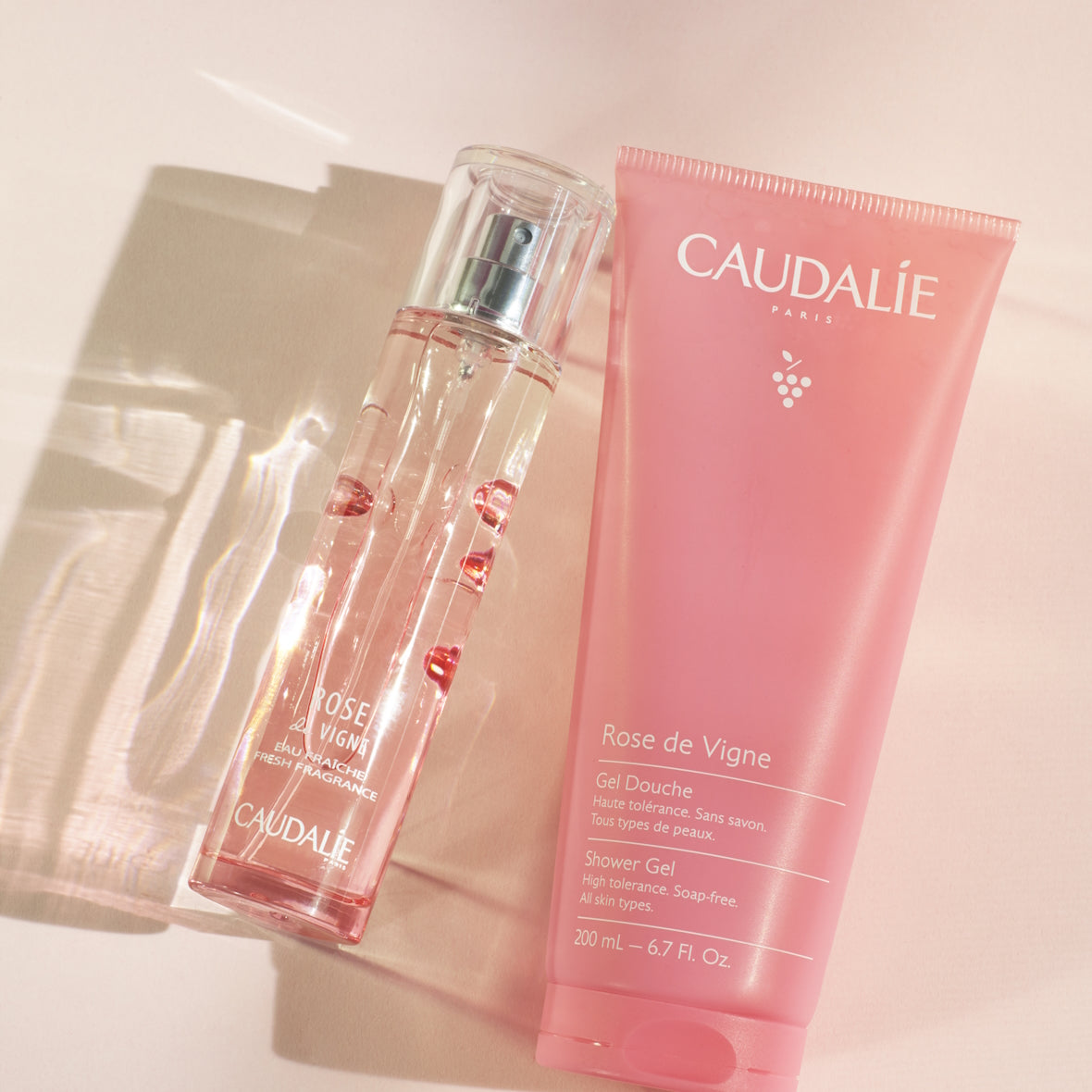 Caudalie Xmas Promo Rose de Vigne Fresh Γυναικείο Άρωμα, 50ml & Δώρο Αφρολουτρο, 200ml, 1σετ