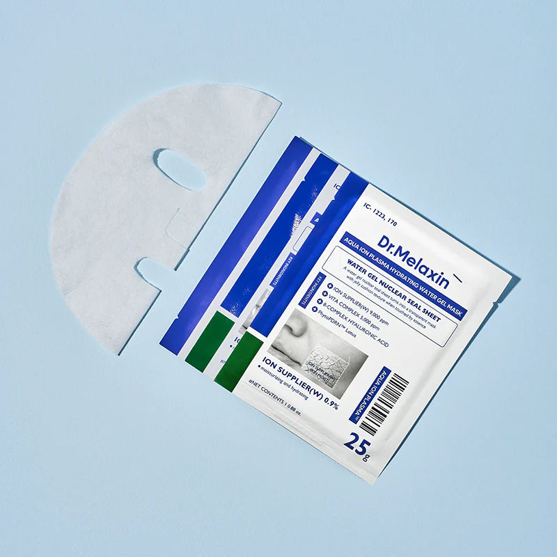 Dr. Melaxin Aqua Ion Plasma Hydrating Water Gel Mask - Ενυδατική μάσκα προσώπου για άμεση αναζωογόνηση και λάμψη