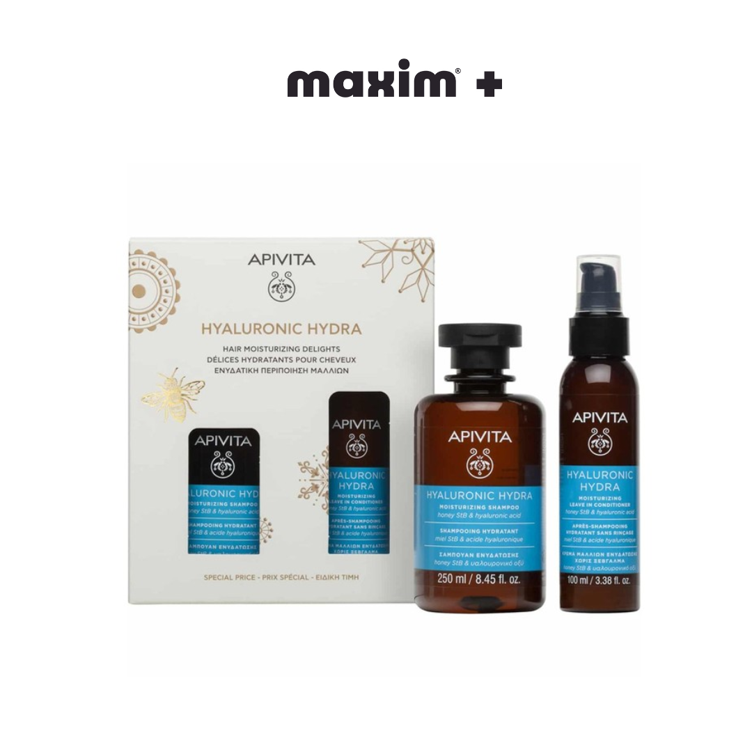 Apivita Promo Hyaluronic Hydra Ενυδατική Περιποίηση Μαλλιών με Σαμπουάν Ενυδάτωσης, 250ml & Κρέμα Μαλλιών για Ενυδάτωση, 100ml
