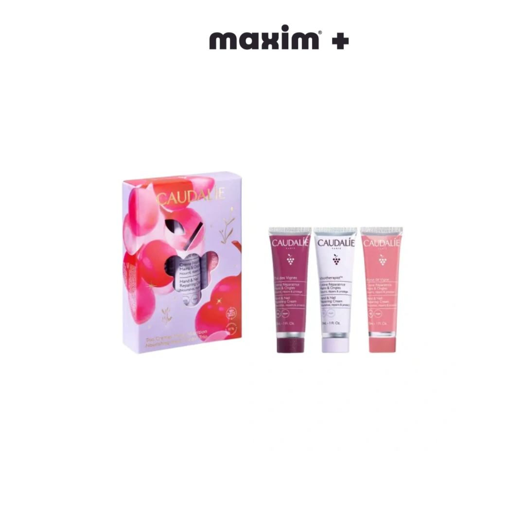 Caudalie Set Vinotherapist Hand Cream 30ml & The des Vignes Hand Cream 30ml & Rose de Vigne Hand Cream 30ml