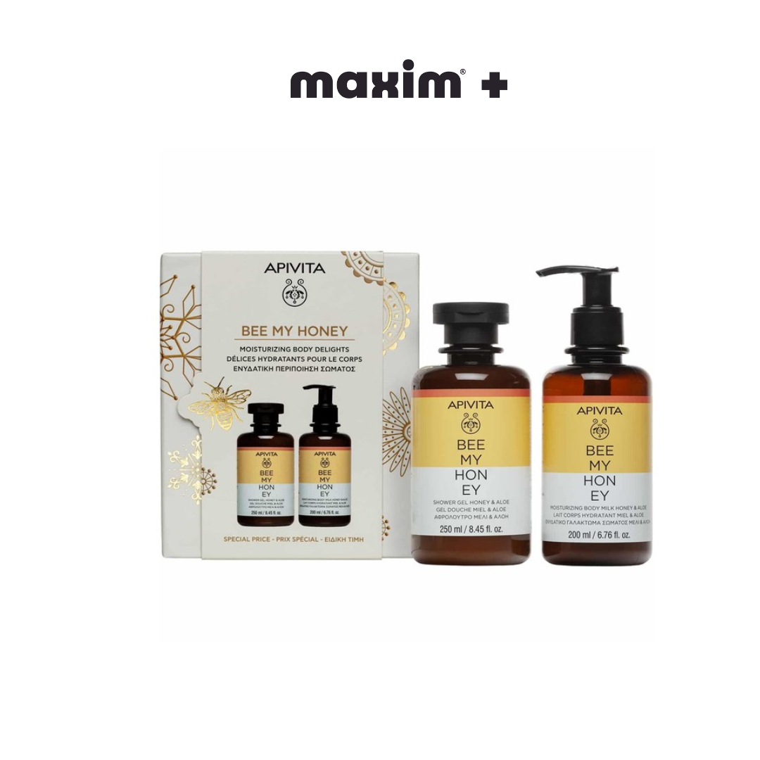 Apivita Promo Bee My Honey Ενυδατική Περιποίηση Σώματος με Αφρόλουτρο, 250ml & Ενυδατικό Γαλάκτωμα, 200ml, 1σετ