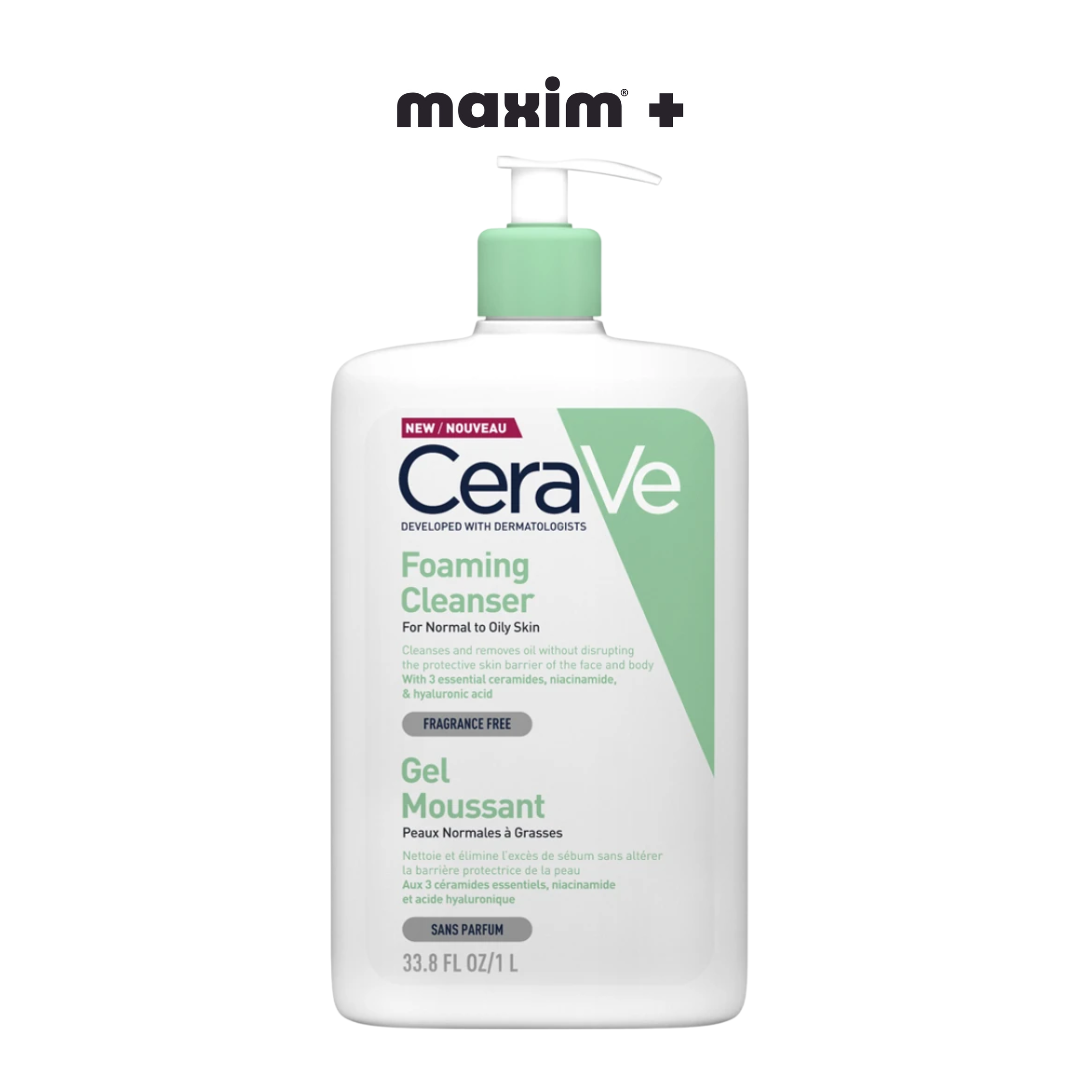 CeraVe Foaming Cleanser Τζελ Καθαρισμού για Κανονικές - Λιπαρές Επιδερμίδες 1000ml
