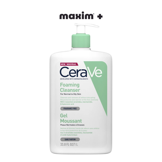 CeraVe Foaming Cleanser Τζελ Καθαρισμού για Κανονικές - Λιπαρές Επιδερμίδες 1000ml