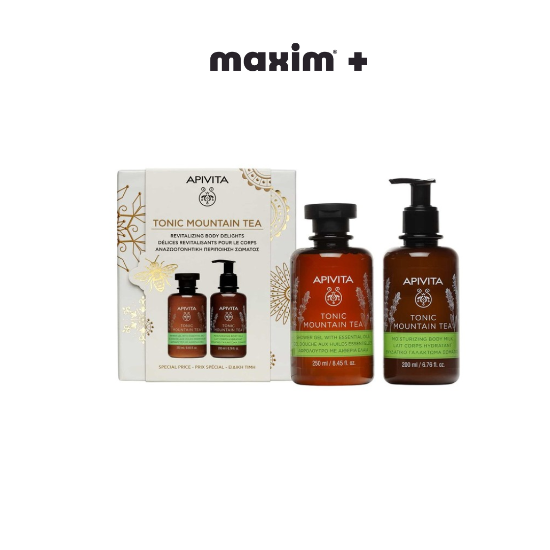 Apivita Promo  Tonic Mountain Tea Αφρόλουτρο, 250ml & Γαλάκτωμα Σώματος, 200ml, 1σετ