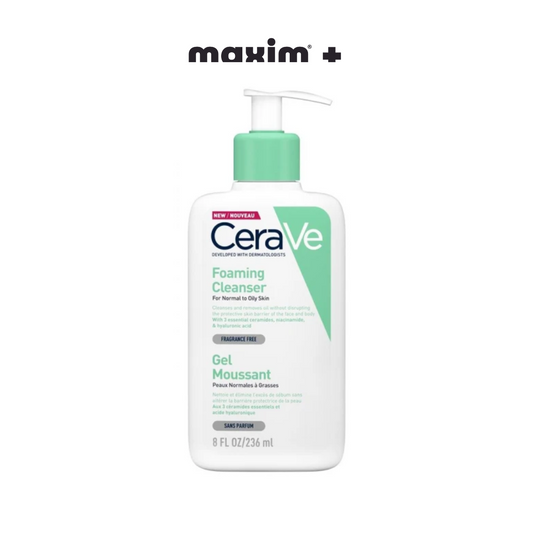 CeraVe Foaming Cleanser Gel Καθαρισμού για Κανονική - Λιπαρή Επιδερμίδα 236ml