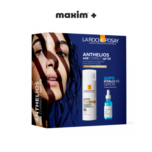 La Roche-Posay Promo Pack Anthelios Age Correct SPF50 Αντηλιακή Κρέμα Προσώπου 50ml ΔΩΡΟ Hyalu B5 Serum 10ml
