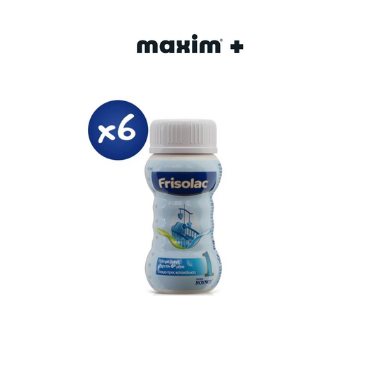 Frisolac RTF γάλα έτοιμο προς κατανάλωση, για βρέφη μέχρι τον 6ο μήνα 6x90ml