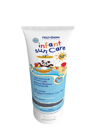 Frezyderm Infant Sun Care Spf50+, Αντιηλιακό Γαλάκτωμα Προσώπου και Σώματος για Μωρά 100ml