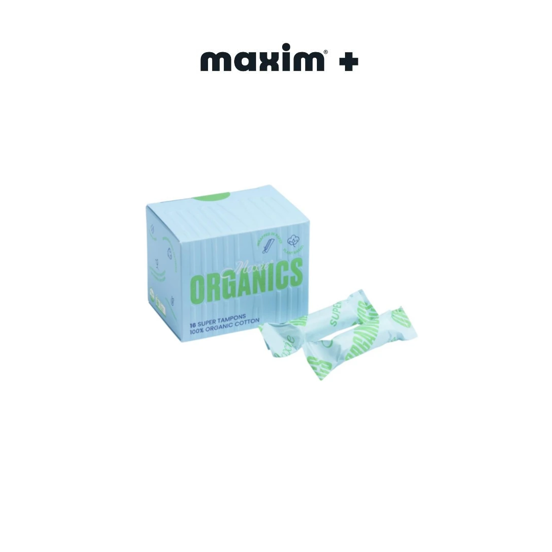 Moxie Organics 100% Organic Cotton Super Tampons 16τεμ (Ταμπόν για Έντονη Ροή)