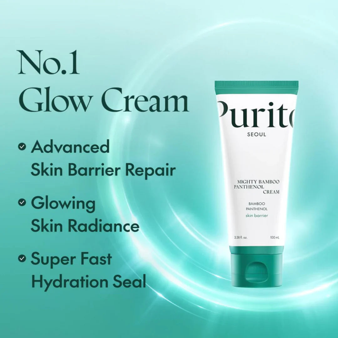 Purito Mighty Bamboo Panthenol Cream - Ενυδατική κρέμα επανόρθωσης δέρματος