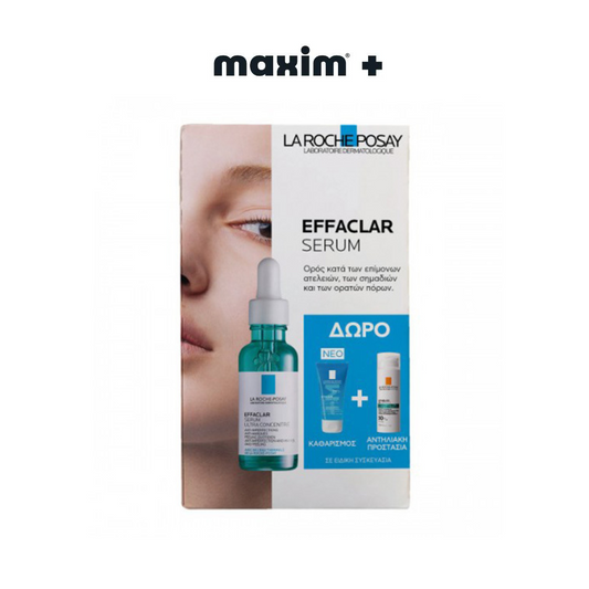 La Roche-Posay Promo Effaclar Serum Ορός Προσώπου κατά των Επίμονων Ατελειών, 30ml & Δώρο Effaclar Gel Αφρώδες Τζελ Καθαρισμού, 50ml & Anthelios Oil Correct SPF50+ Αντηλιακό Προσώπου, 3ml, 1σετ