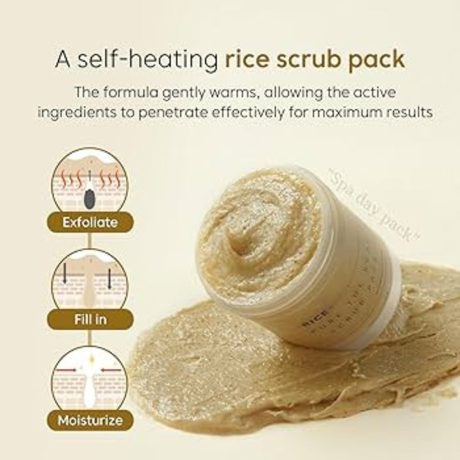 Thank You Farmer Rice Pure The Real Scrub Pack & Μάσκα Προσώπου, 100ml