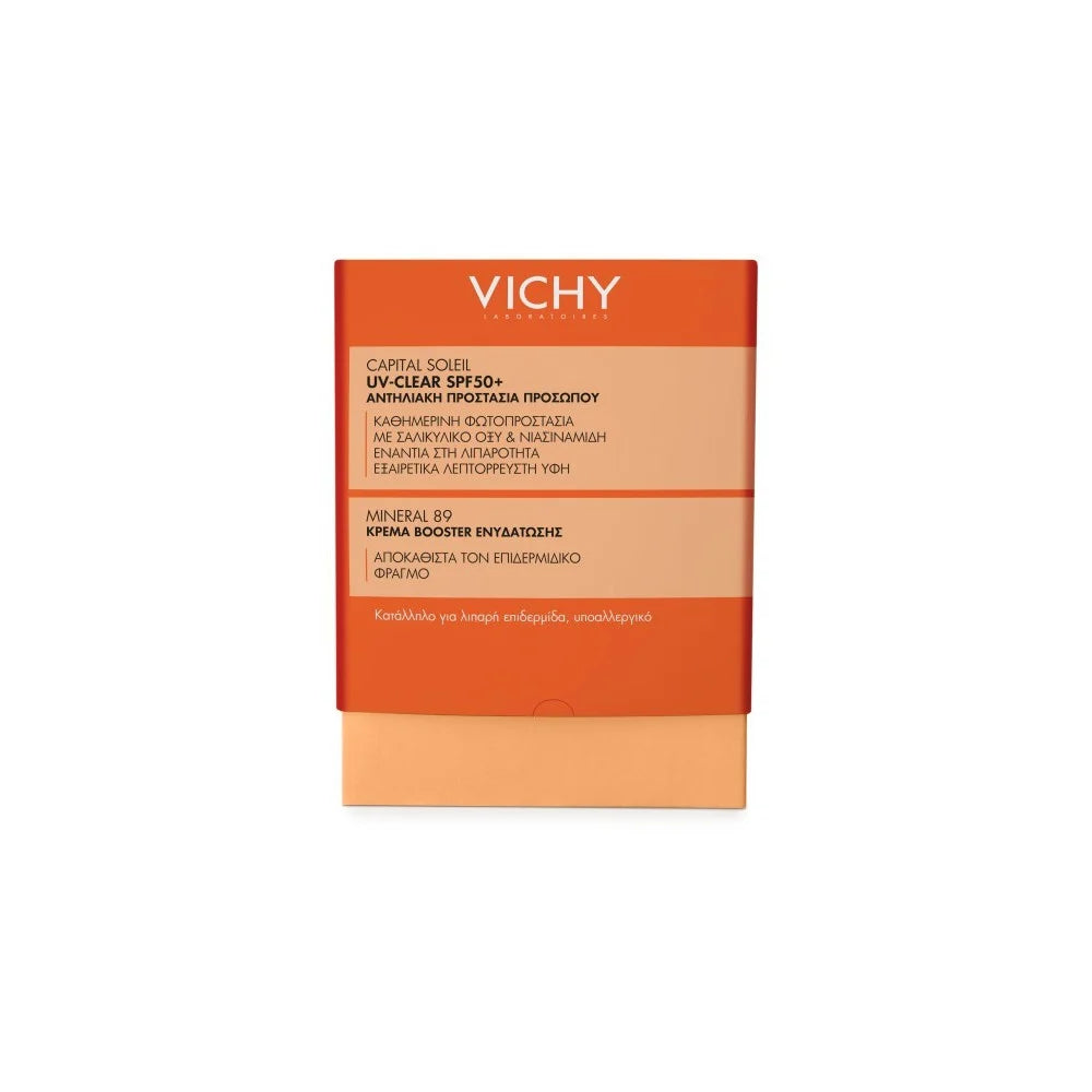 Vichy Capital Soleil Promo UV-CLEAR SPF50+ 40ml Δώρο Mineral 89 Booster Ενυδάτωσης 15ml