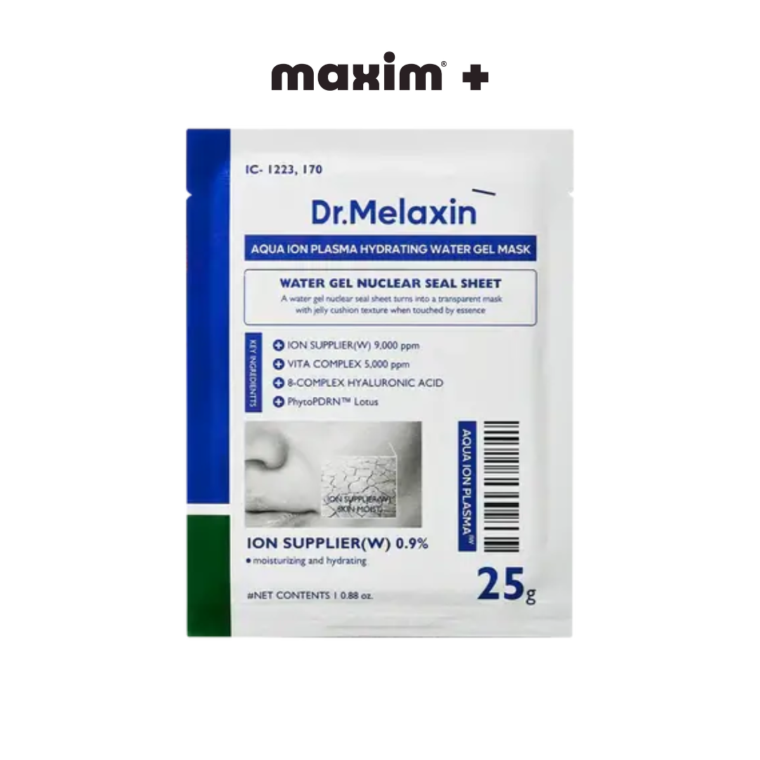 Dr. Melaxin Aqua Ion Plasma Hydrating Water Gel Mask - Ενυδατική μάσκα προσώπου για άμεση αναζωογόνηση και λάμψη