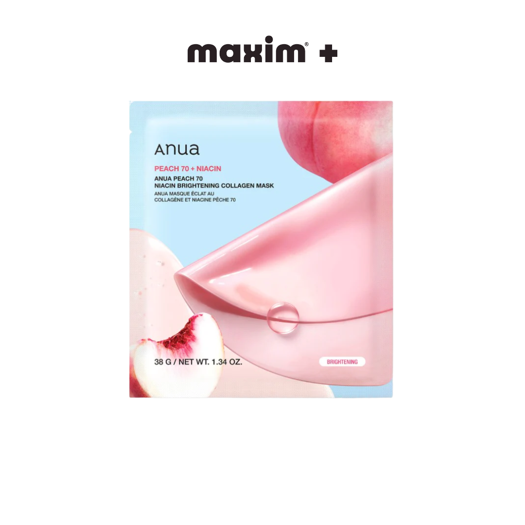 Anua Peach 70 Niacin Brightening Collagen Mask - Ολονύκτια μάσκα gel για σύσφιξη και λάμψη