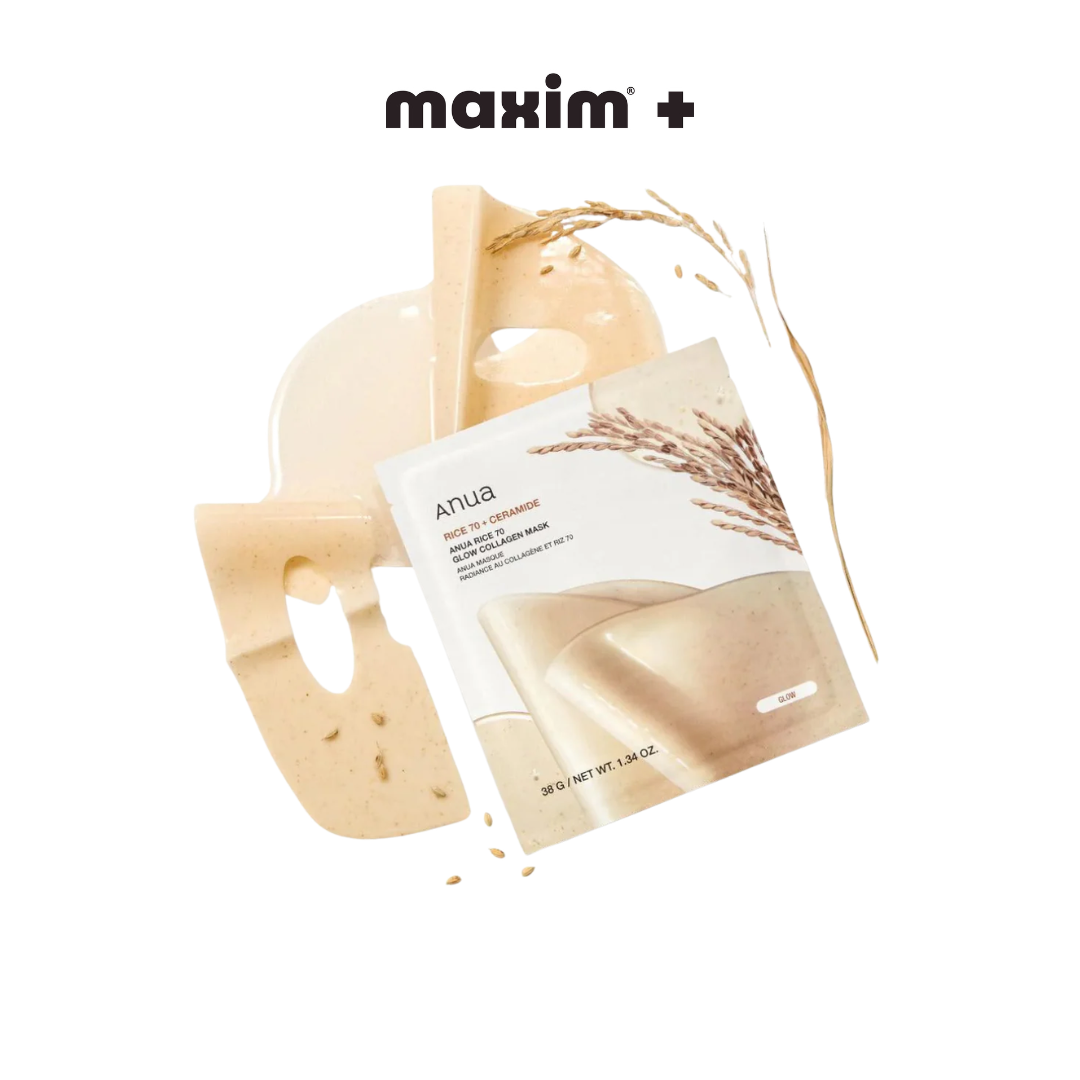 Anua  Rice 70 Glow Collagen Mask - Ολονύκτια μάσκα gel λάμψης