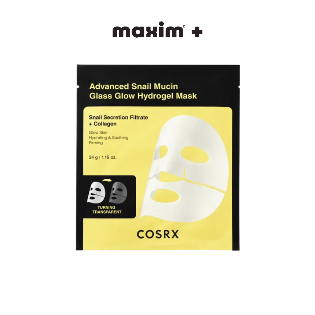 COSRX Advanced Snail Mucin Glass Glow Hydrogel Mask - Μάσκα με κολλαγόνο και βλεννίνη σαλιγκαριού