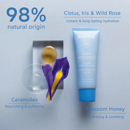Apivita Promo Aqua Beelicious Hydrating Fluid Cream Tinted SPF30, 40ml & Booster, 10ml & Cleansing Gel, 5ml