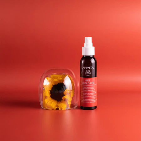 Apivita Bee Sun Safe Hydra Protective Sun Filters Hair Oil with Sunflower & Abyssinian Oil 100ml