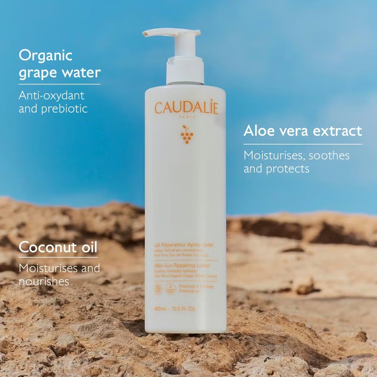 Caudalie After-Sun Repairing Lotion Ενυδατική Λοσιόν Σώματος, 400ml