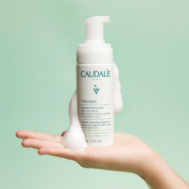 Caudalie Vinoclean Instant Foaming Cleanser Απαλός Αφρός Καθαρισμού Προσώπου, 50ml