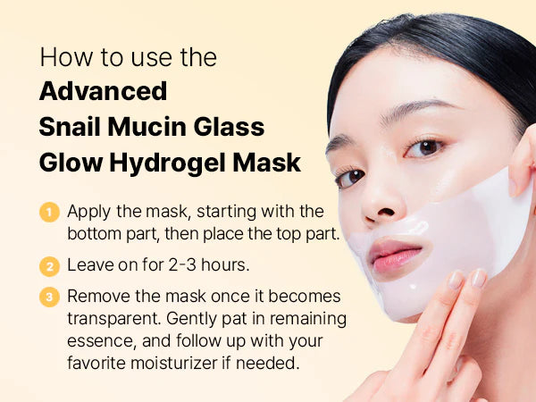 COSRX Advanced Snail Mucin Glass Glow Hydrogel Mask - Μάσκα με κολλαγόνο και βλεννίνη σαλιγκαριού
