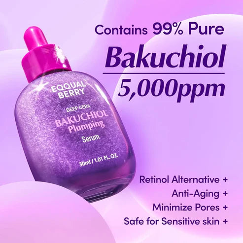 EQQUALBERRY -Bakuchiol Plumping Serum – Αντιγηραντικός ορός με μπουκαχιόλη