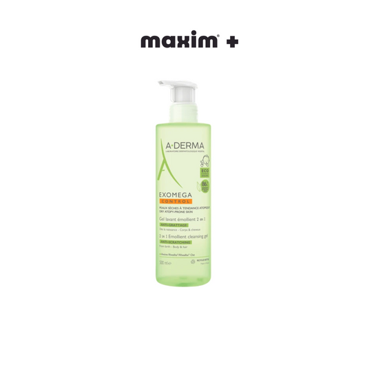 A-Derma Exomega Control Gel Lavant Emollient 2in1 500ml