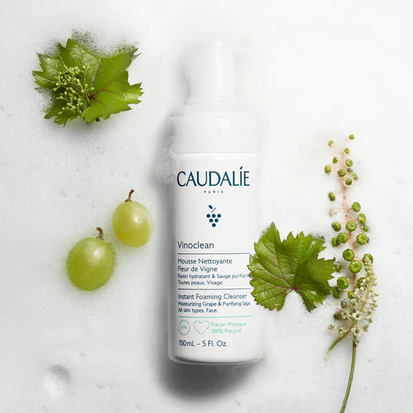 Caudalie Vinoclean Instant Foaming Cleanser Απαλός Αφρός Καθαρισμού Προσώπου, 50ml