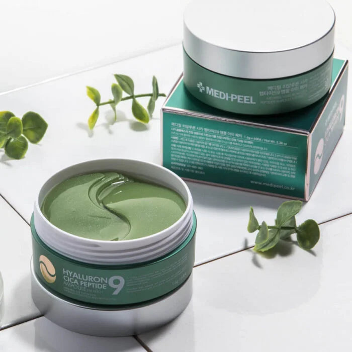 MEDI-PEEL Hyaluron Cica Peptide 9 Ampoule Eye Patch 60 patches – Υδρογέλη Ματιών με Υαλουρονικό Οξύ, Κεντέλα και 9 Πεπτίδια για Ενυδάτωση και Αντιγήρανση