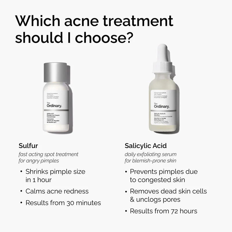 The Ordinary Sulfur 10% Powder to Cream Κρέμα Προσώπου κατά των Ατελειών & της Ακμής 5gr