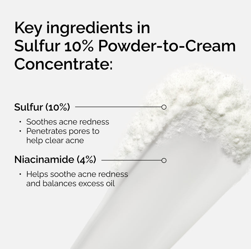 The Ordinary Sulfur 10% Powder to Cream Κρέμα Προσώπου κατά των Ατελειών & της Ακμής 5gr