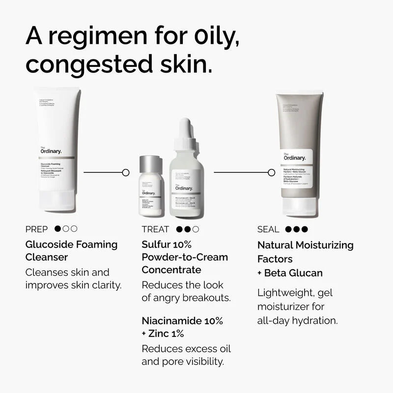 The Ordinary Sulfur 10% Powder to Cream Κρέμα Προσώπου κατά των Ατελειών & της Ακμής 5gr