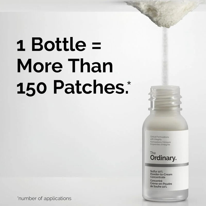 The Ordinary Sulfur 10% Powder to Cream Κρέμα Προσώπου κατά των Ατελειών & της Ακμής 5gr