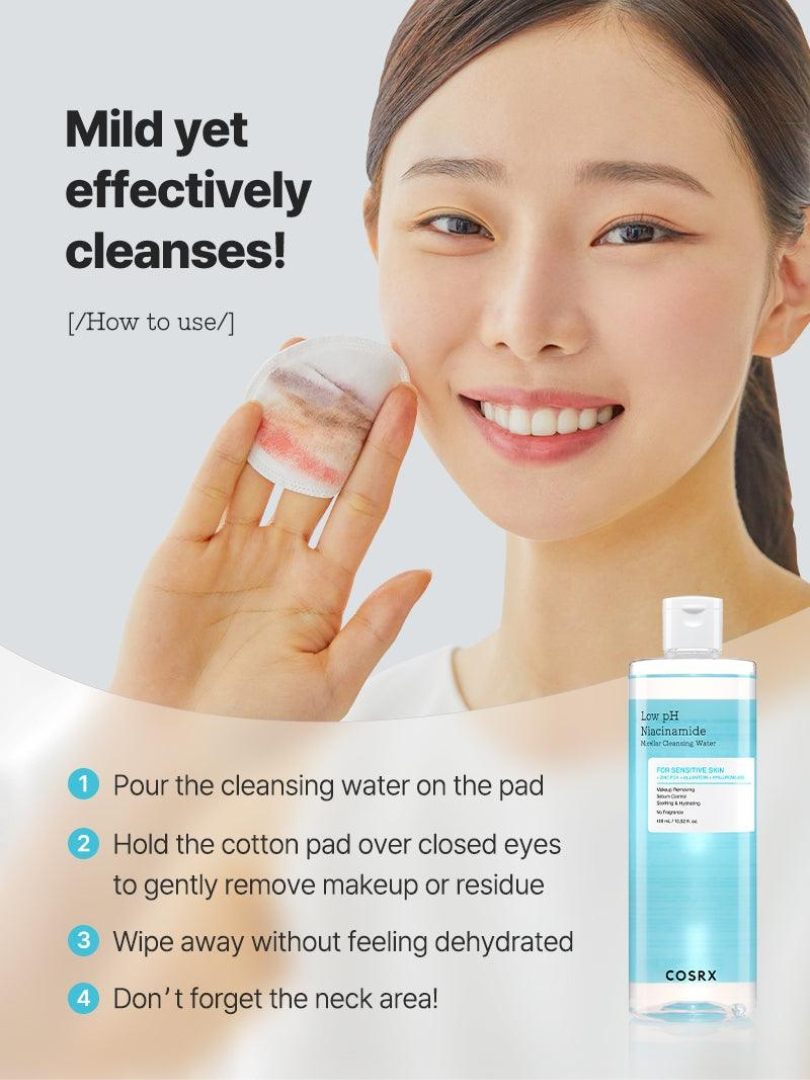 Cosrx Low pH Niacinamide Cleansing Water Νερό Καθαρισμού & Ντεμακιγιάζ με Νιασιναμίδη, 400ml